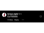 Sigler's comment on Instagram